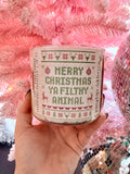 Merry Christmas Ya Filthy Animal (Cranberry Prosecco) Soy Candle