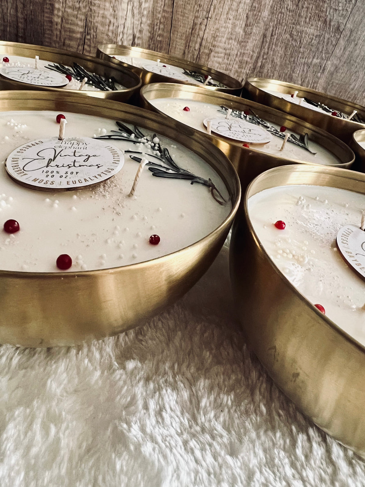 Vintage Christmas Soy Candle (Cypress + Bayberry)