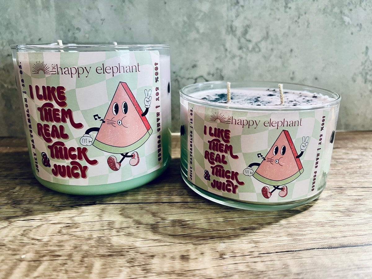 Juicy Watermelon Soy Candle - The Happy Elephant