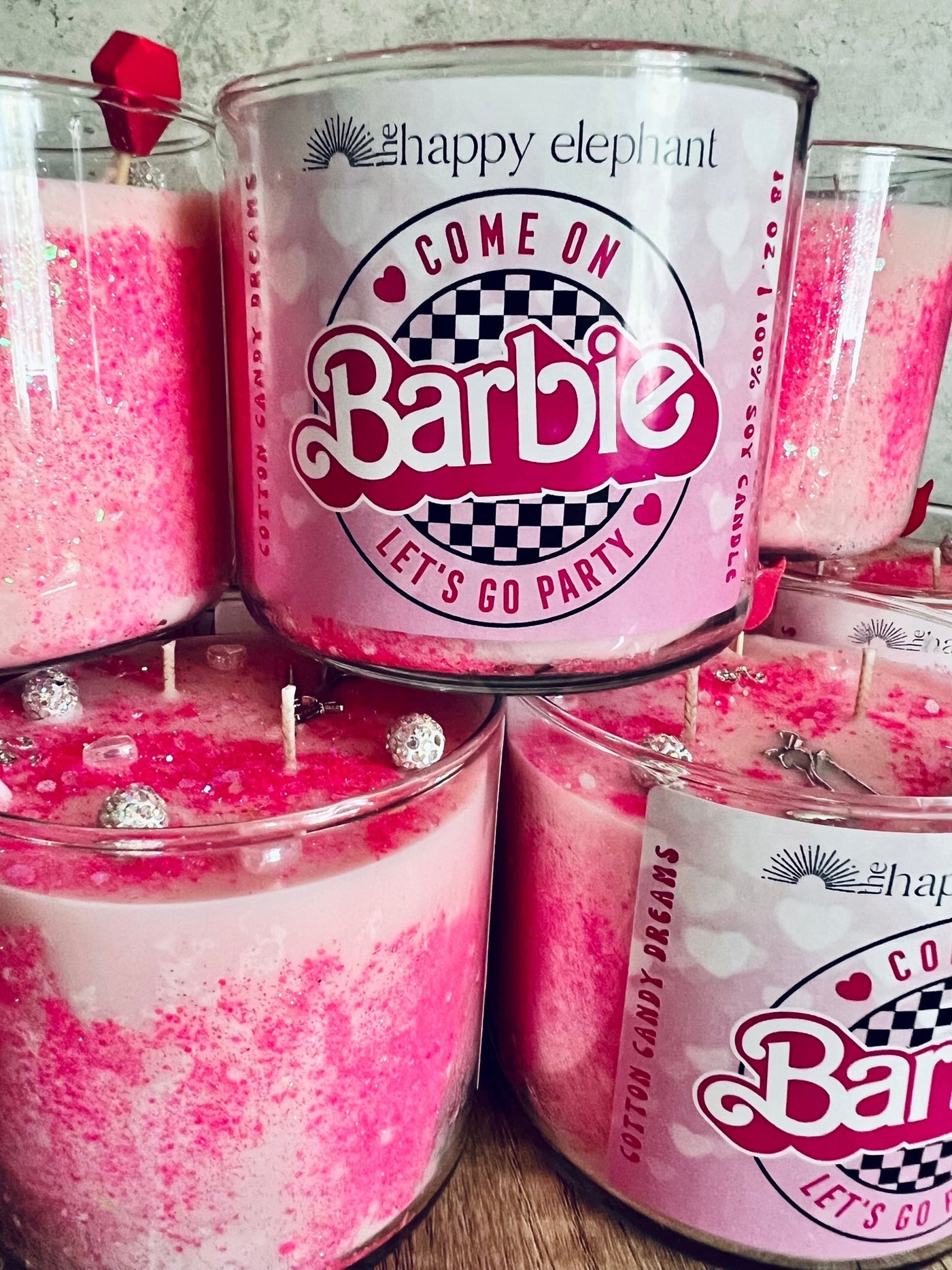 Cotton Candy Scented Soy Wax Candle