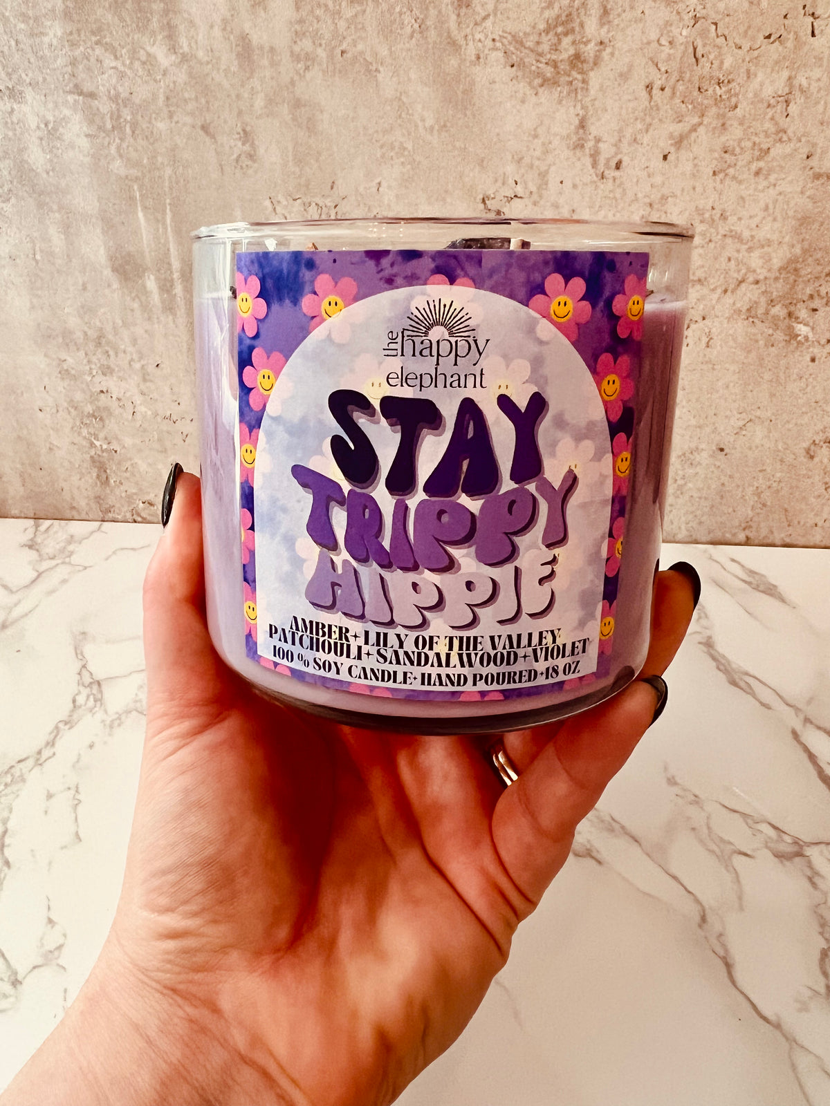 Stay Trippy Hippie Soy Candle (18 oz.)