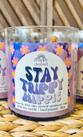 Stay Trippy Hippie Soy Candle (18 oz.) - The Happy Elephant